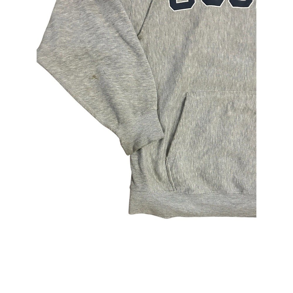 Vintage UConn Huskies Pro-Weave Hoodie Grey Medium Distressed College Sweatshirt - Picture 3 of 6